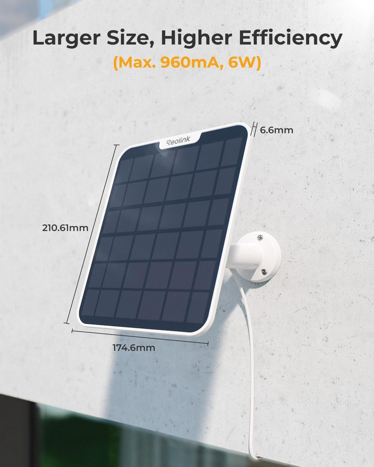 6W Solar Panel White, Non-Stop Solar Power Supply for All Wireless Battery , …