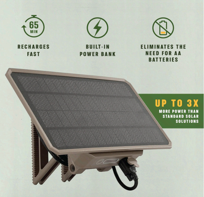 Solar Panel Power Pack 3.4W Gen2, 7.2V 3350mAh for trail cams