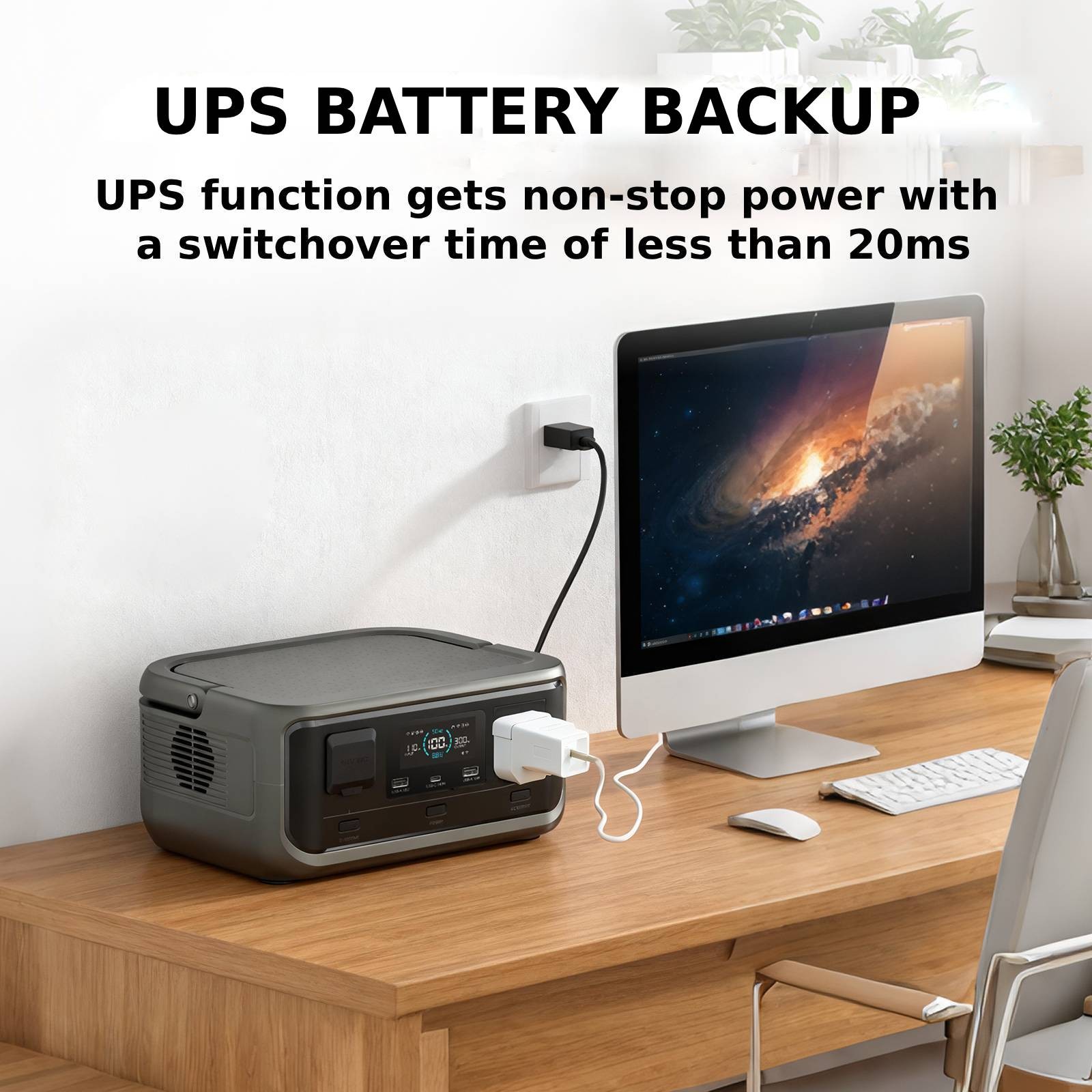 ALLPOWERS 299Wh 600W Portable Power Station Solar Generator Backup For Camping