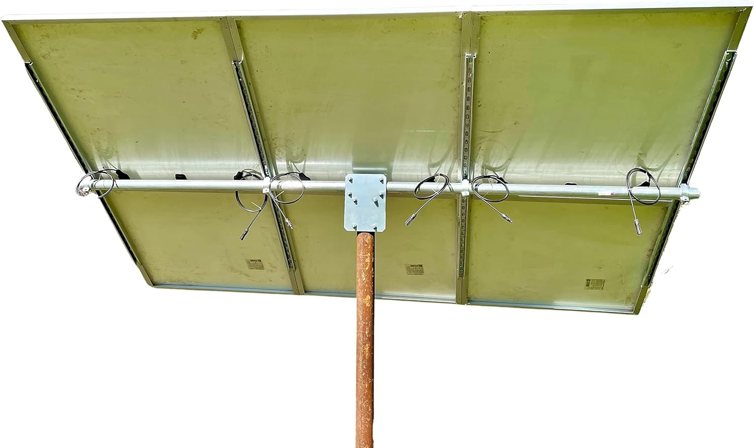 Solar Panel Array Top of Pole Ground Mount Bracket 2″ – 2.5″ – 3″ Pipe Universal