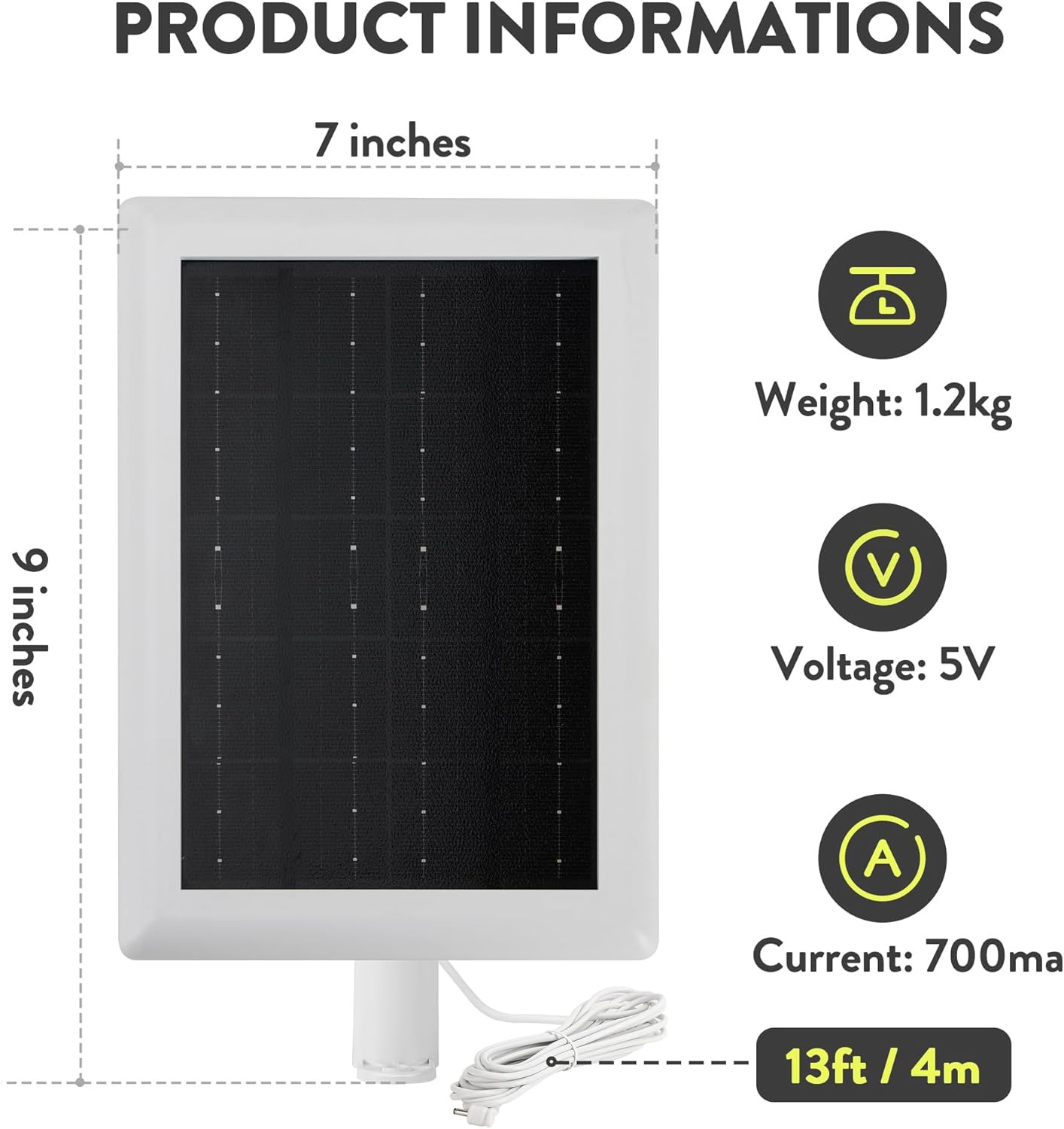 Ring Solar Panel(2Nd Generation), 2-Pack 5W Ring Solar Panel Charger with Mount