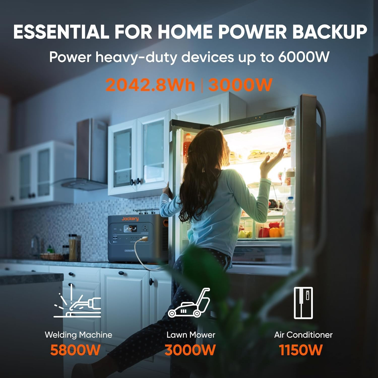Jackery Explorer 2000 plus Portable Power Station, 2042Wh Lifepo4 Solar Generato