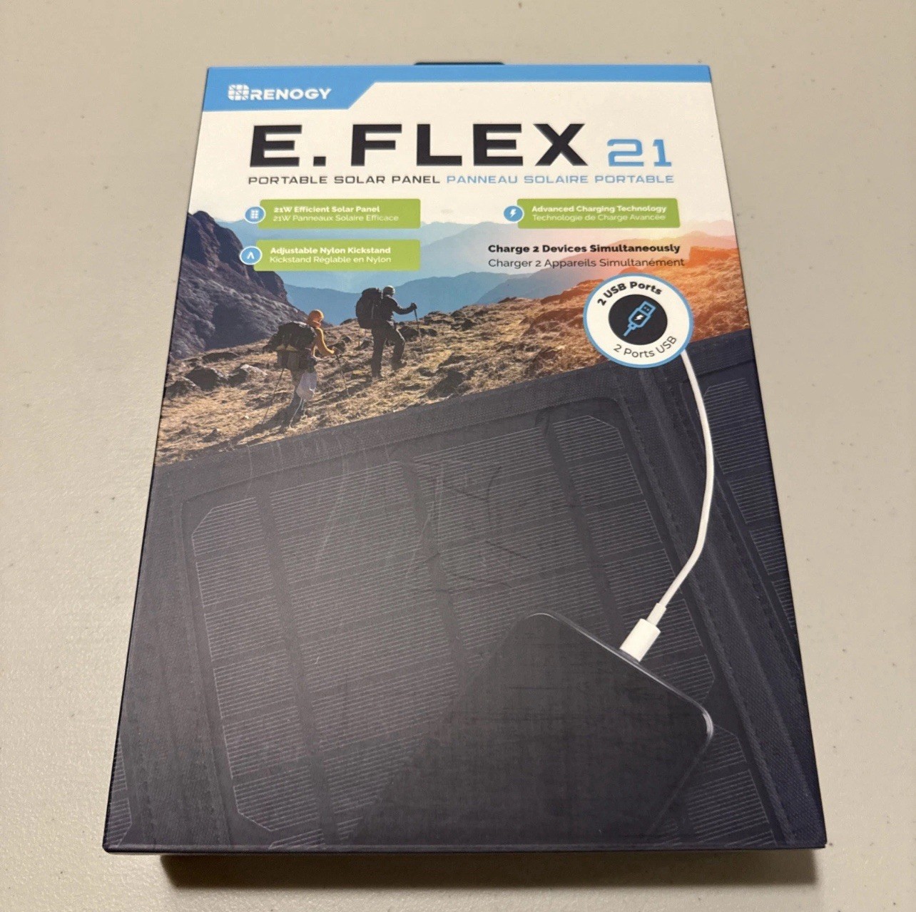Renogy E.FLEX 21W Foldable Waterproof Solar Panel – Black – NEW