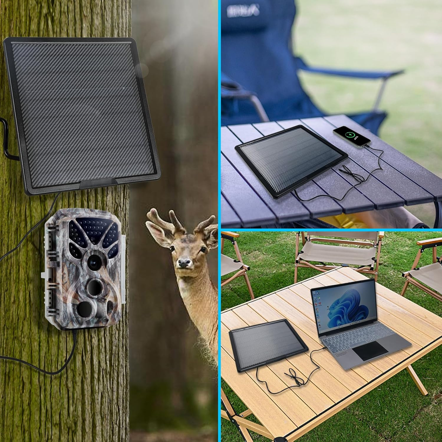 Solar Panel Kit 10W 25000Mah Outdoor Solar Charging, 5V Input,12V/9V/6V Output w