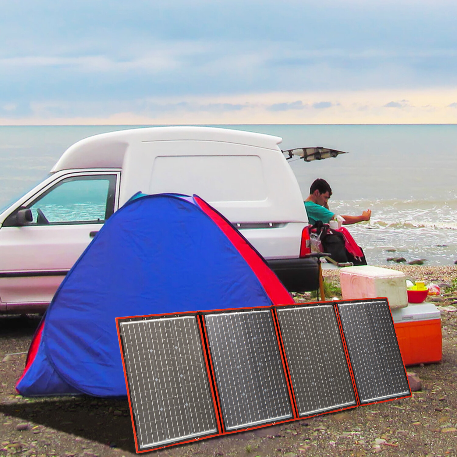 200W 12v Portable Foldable Solar Panel for Car Battery/RV/Power station/Phone