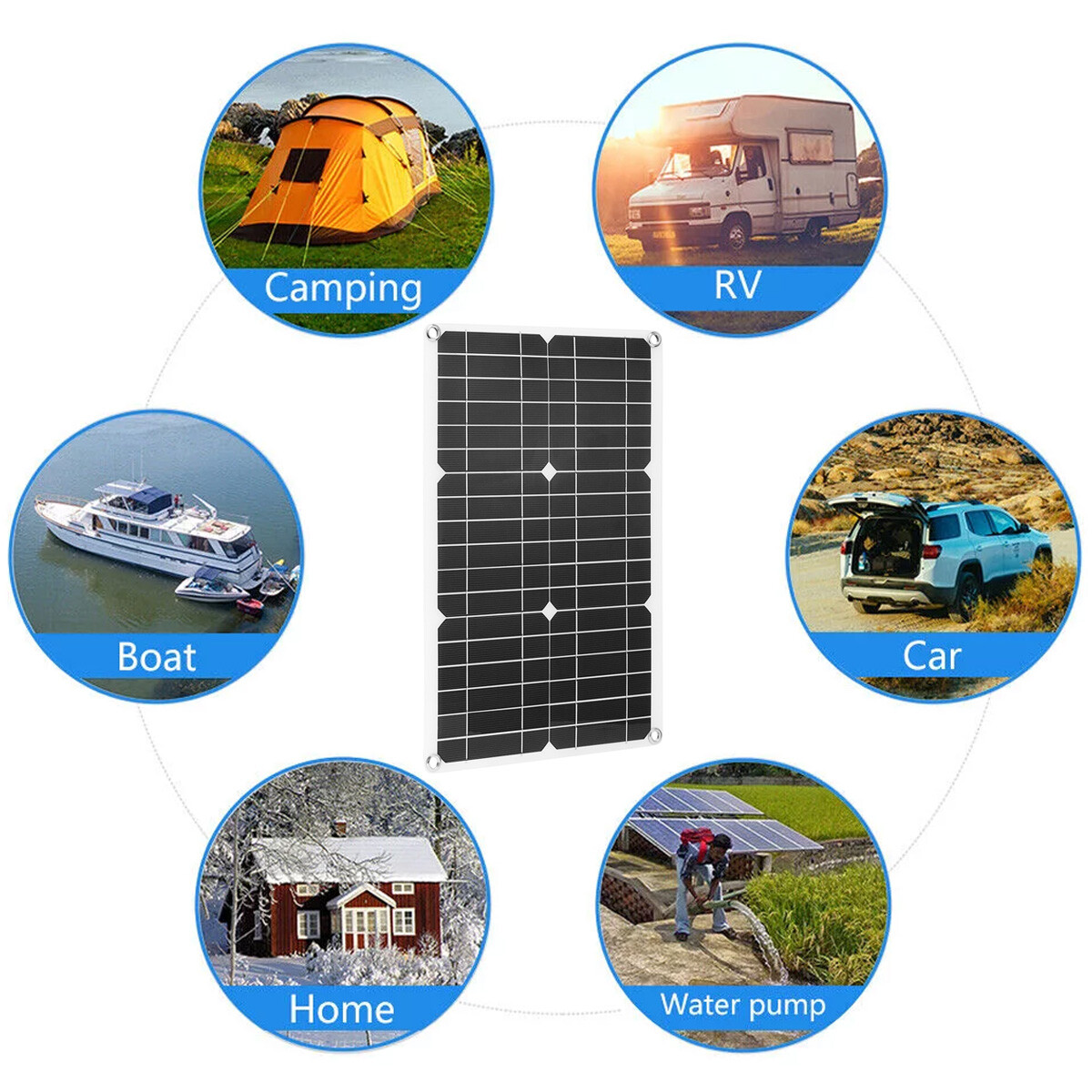 400 Watts Solar Panel Kit 100A 12V Battery Charger with Controller Caravan Boat