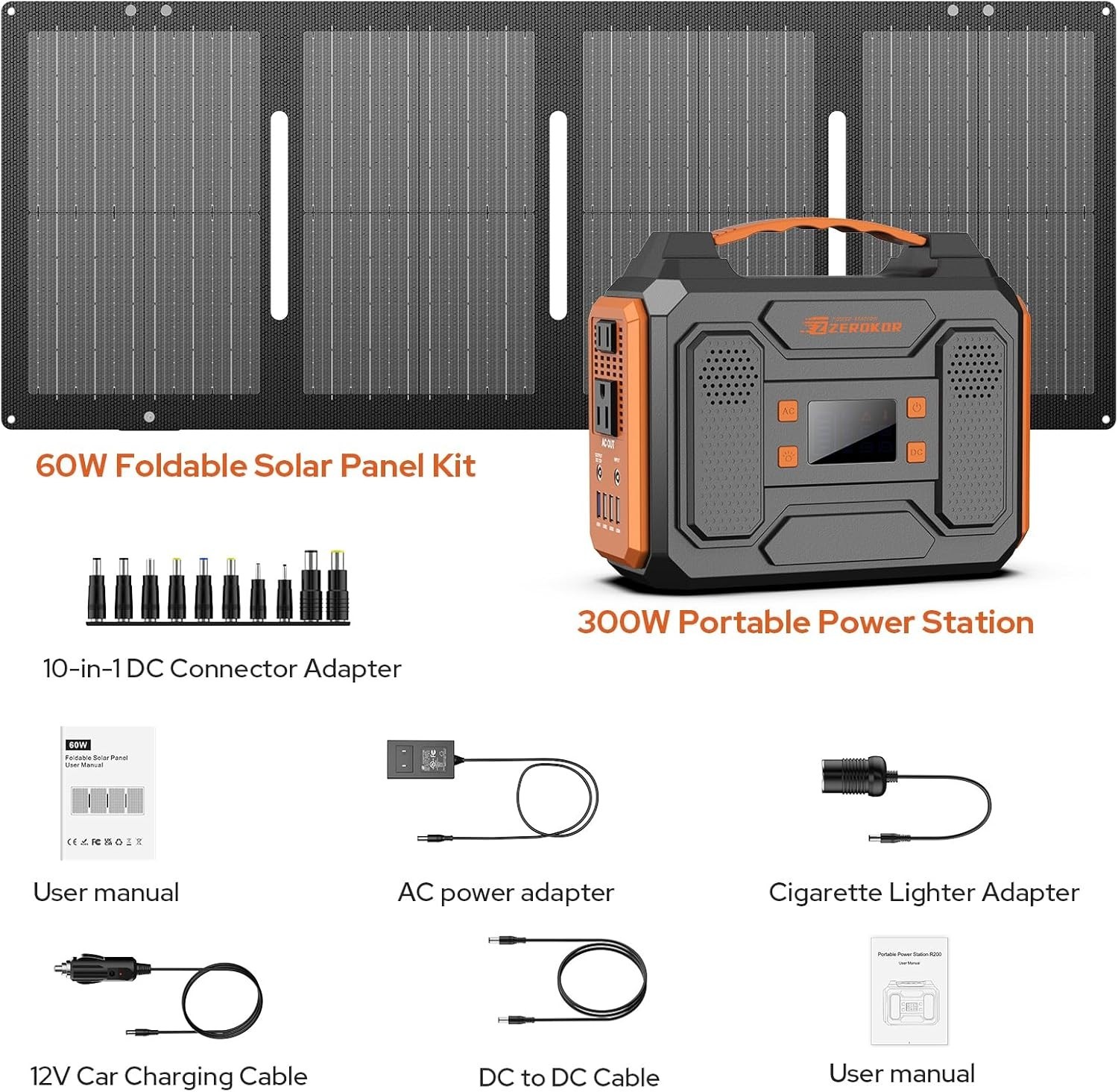 Compact 300W Portable Solar Generator for Smart Devices