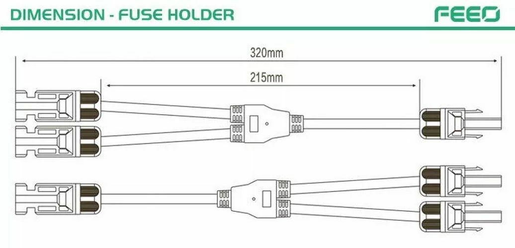 Solar Panel PV Cable Y Branch Wear-resisting Copper Tin Plate Anti-UV Connector