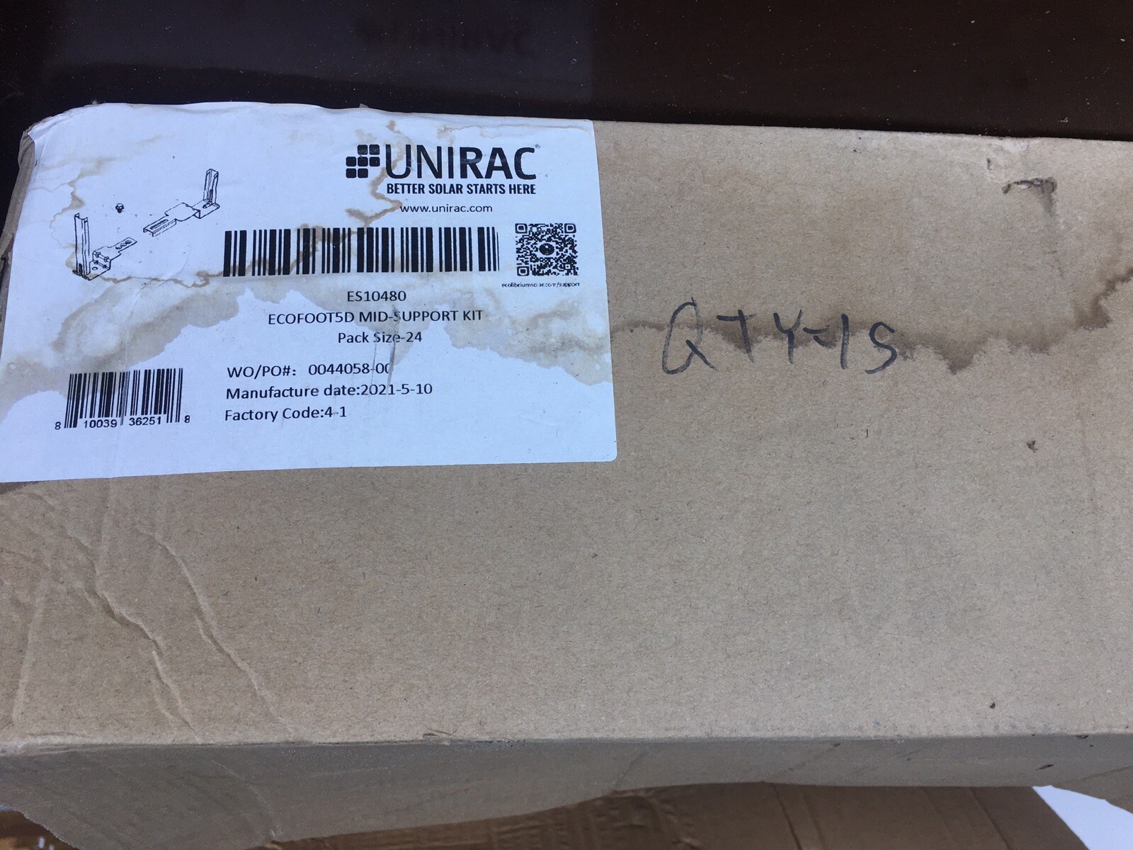 Unirac Ecolibrium EcoFoot5D Mid-Support Kit (Box of 5)