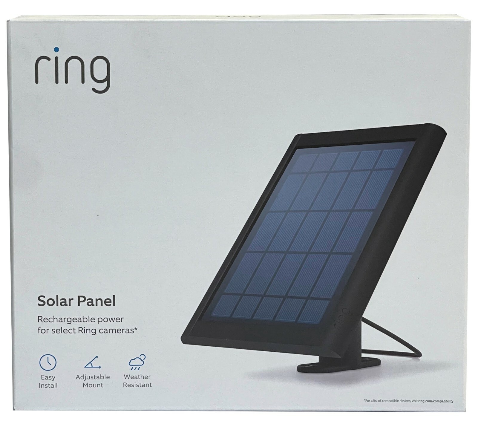 Ring Solar Panel Compatible with Spotlight Cam Battery & Stick Up Cam Battery