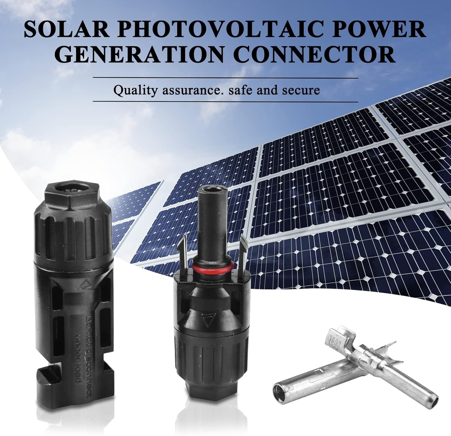 22 PCS Solar Panel Connector Kit Compatible PV Cables Waterproof