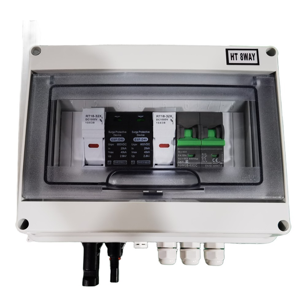 600V DC Photovoltaic Combiner Box 1 In 1 Out IP65 Enclosure Size 20x19x9cm