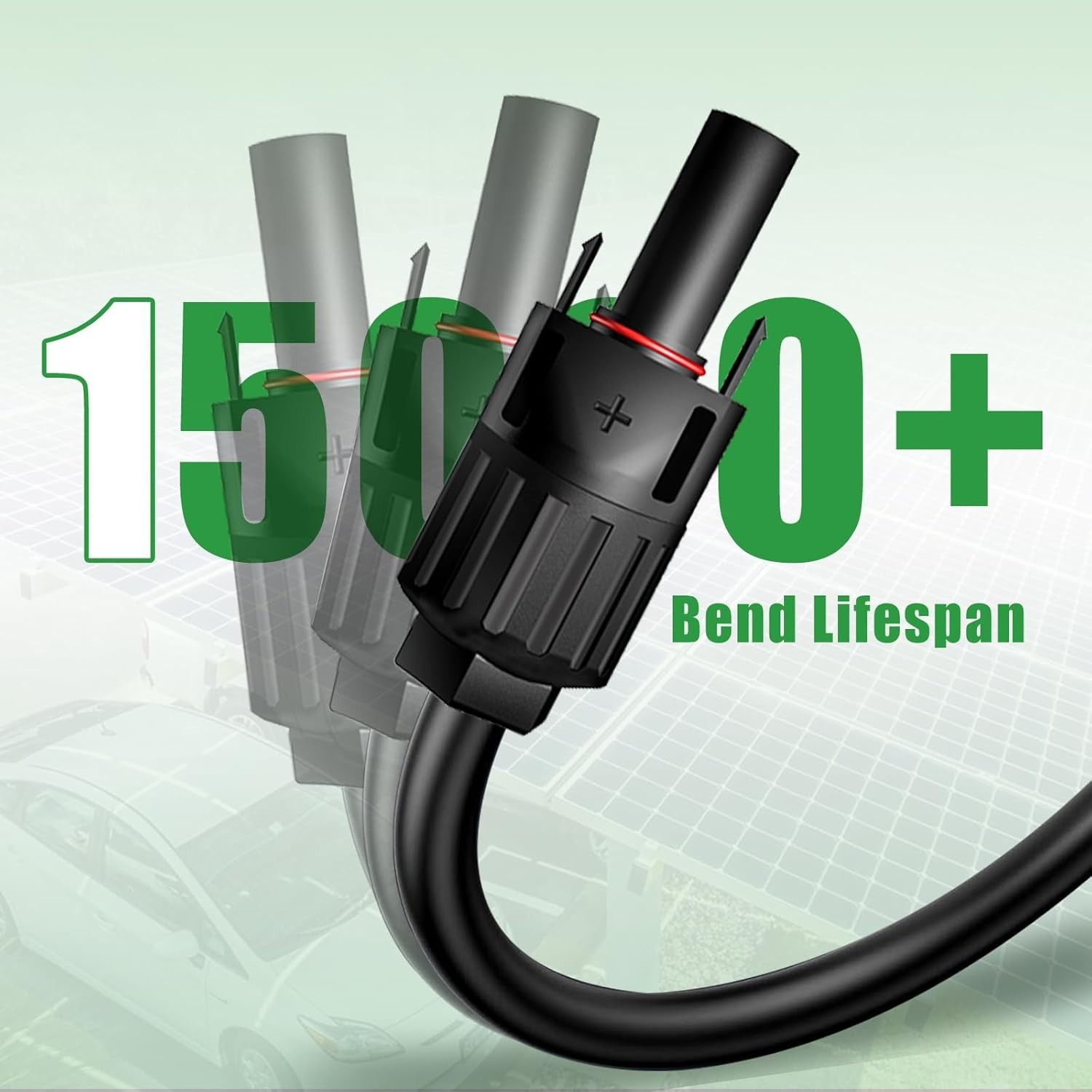 Multi-Use 30FT Solar Extension Cable – 10AWG with Weatherproof Connectors