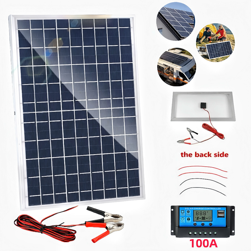 10 Watts Solar Panel Kits 100A 12V Battery Charger With Controller Caravan Boat