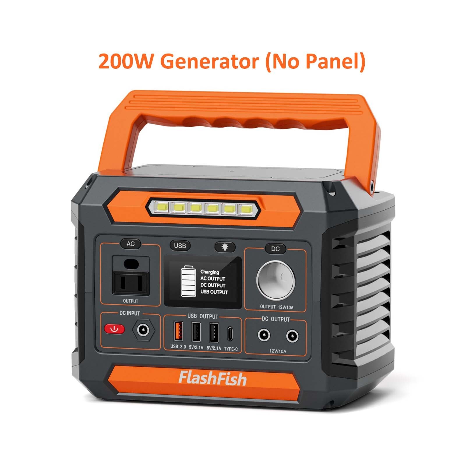 Flashfish 200W Portable Power Station Solar Generator With/Without Solar Panel