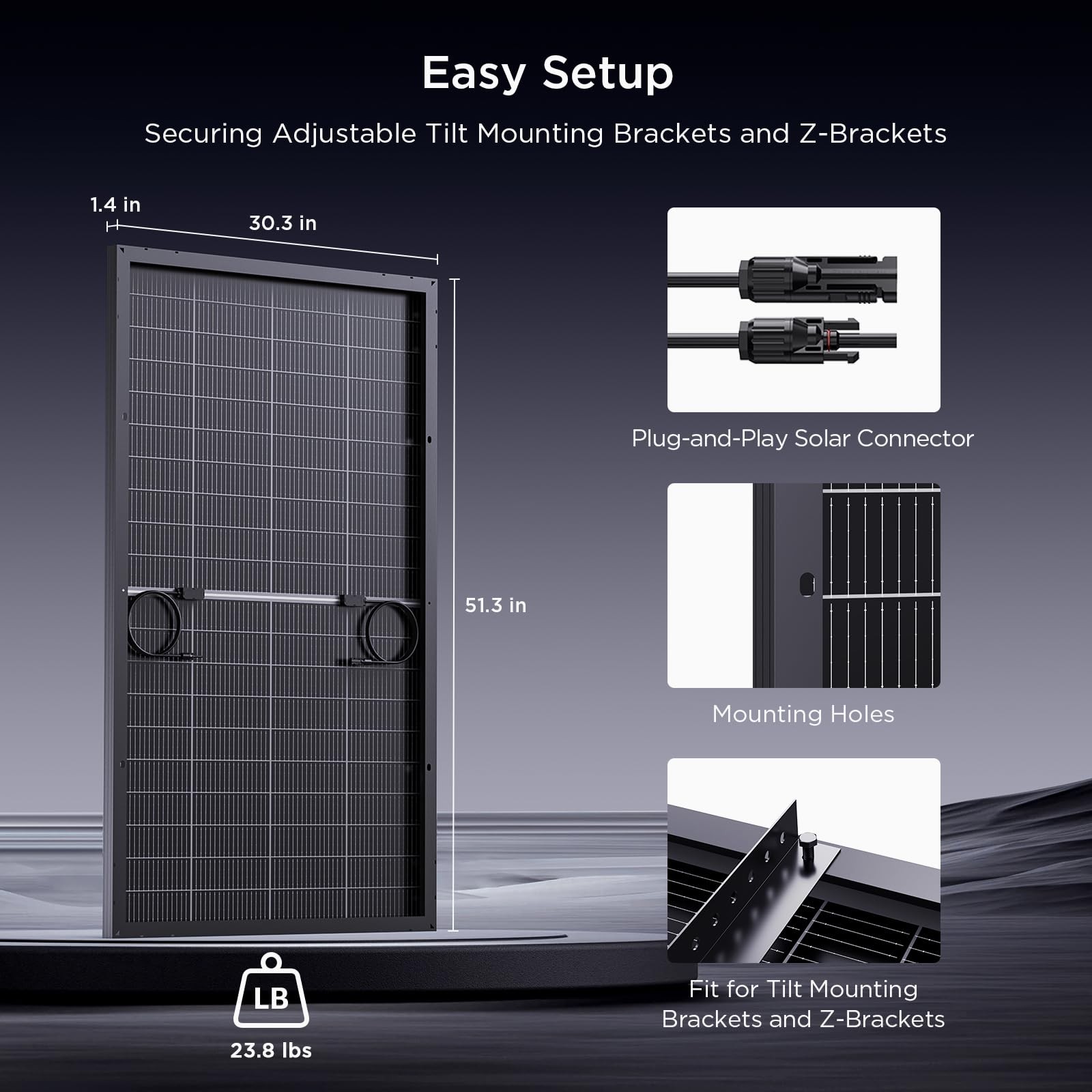 N-Type 16BB 400W Bifacial Solar Panel, 2Pcs 200 Watt Solar Panel 12/24V, 25%