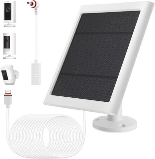 IP65 Solar Panel Outdoor for Ring Cameras () Spotlight Cam White 1P