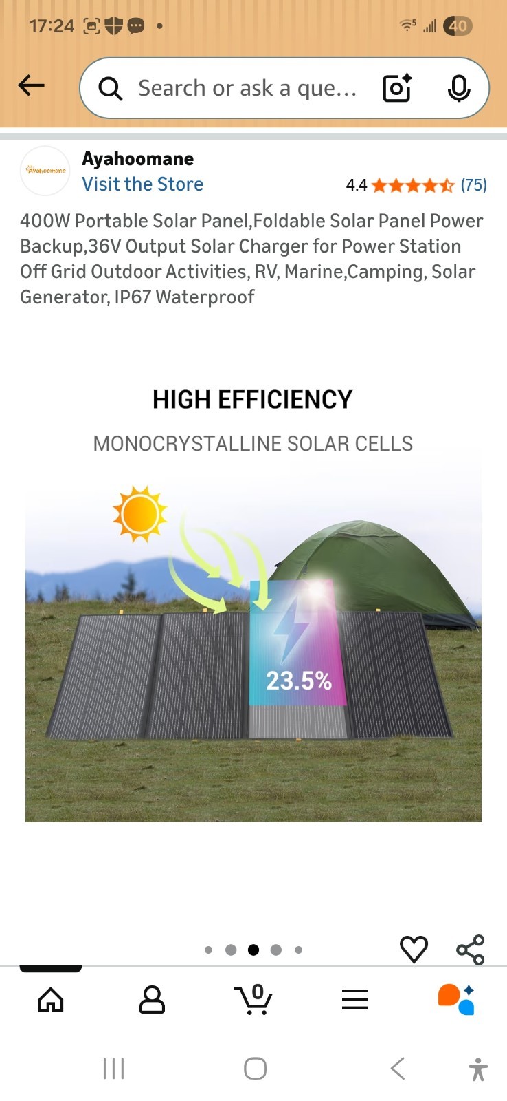 2 SOLAR PANELS-Folding 800 Watts