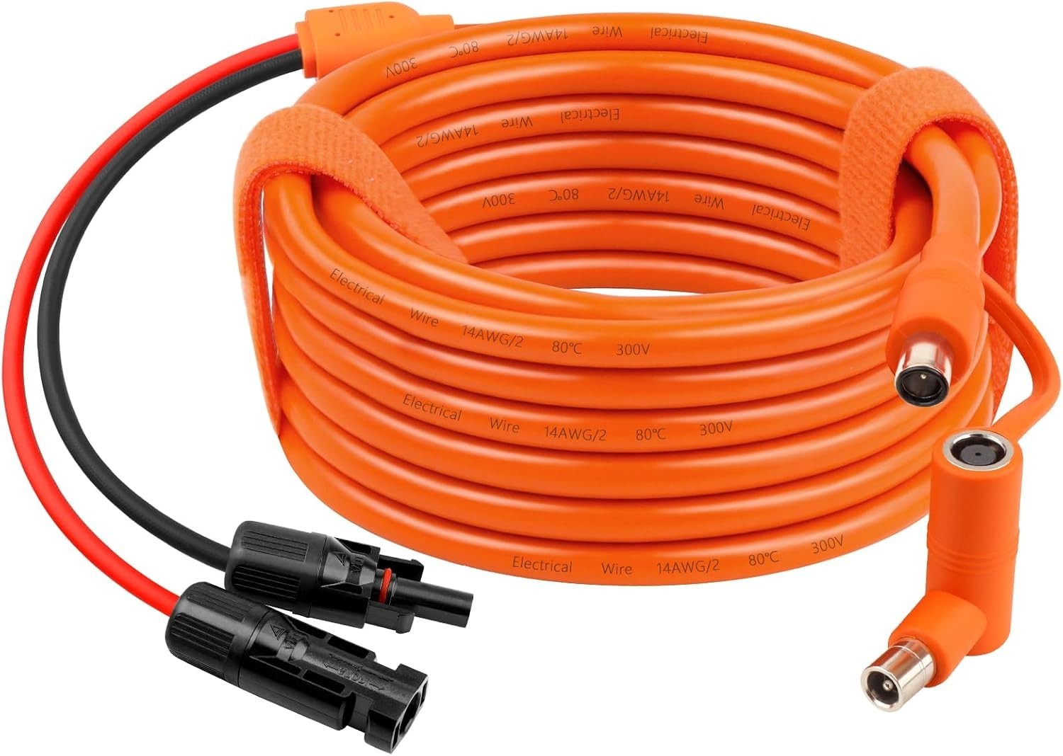 Solar Connector to DC 8mm Extension Cable 30FT, 14/12AWG Heavy Duty Adapter Cord