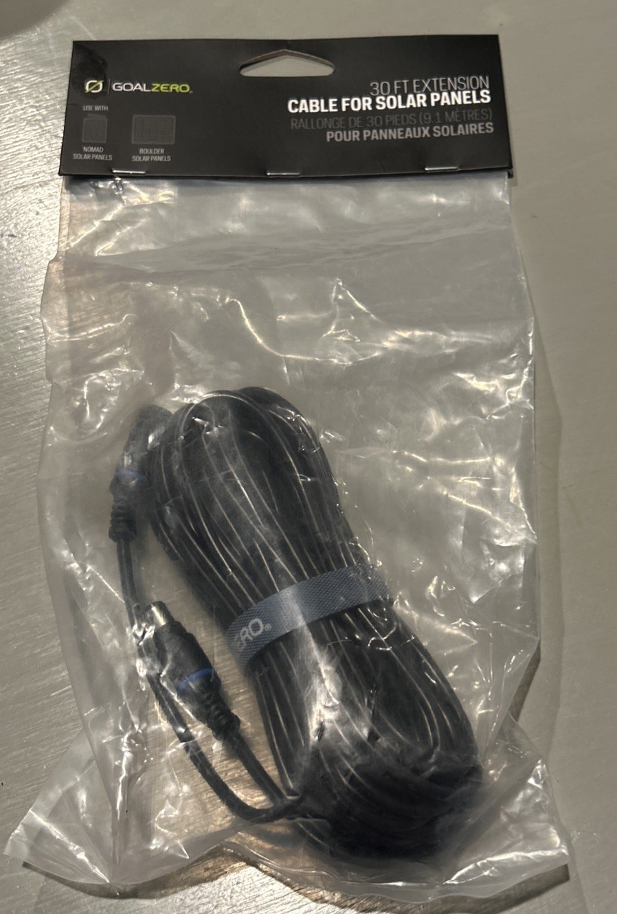New GOAL ZERO 30 ft EXTENSION Cable for Solar Panels Nomad 98066 8mm