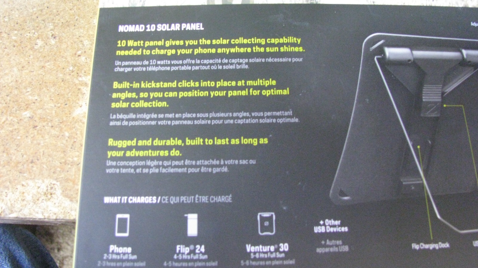 GoalZero Nomad 10 solar panel, nib, free shipping