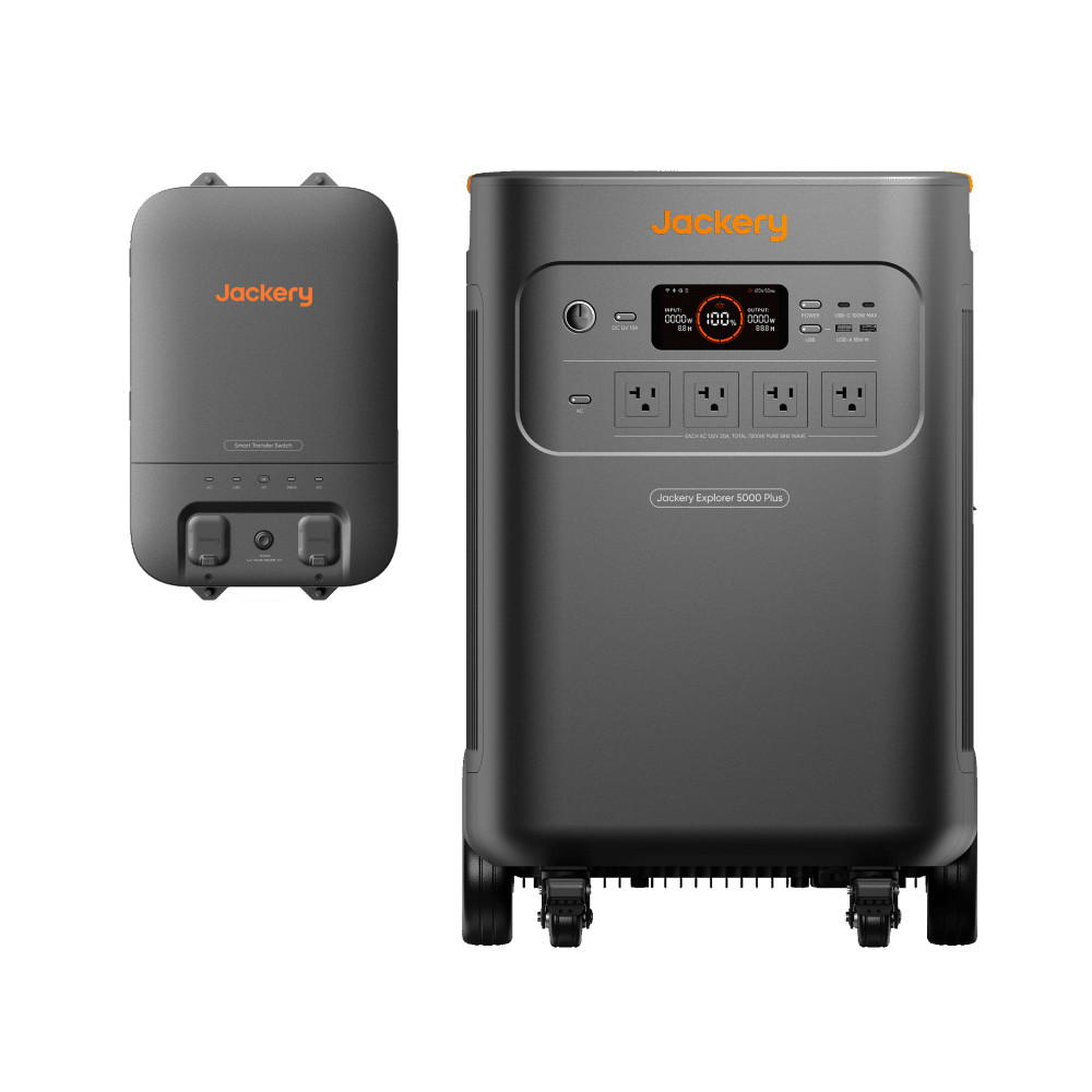 Jackery Explorer 5000 Plus Whole-Home Backup 5040Wh + Smart Transfer Switch 5kwh