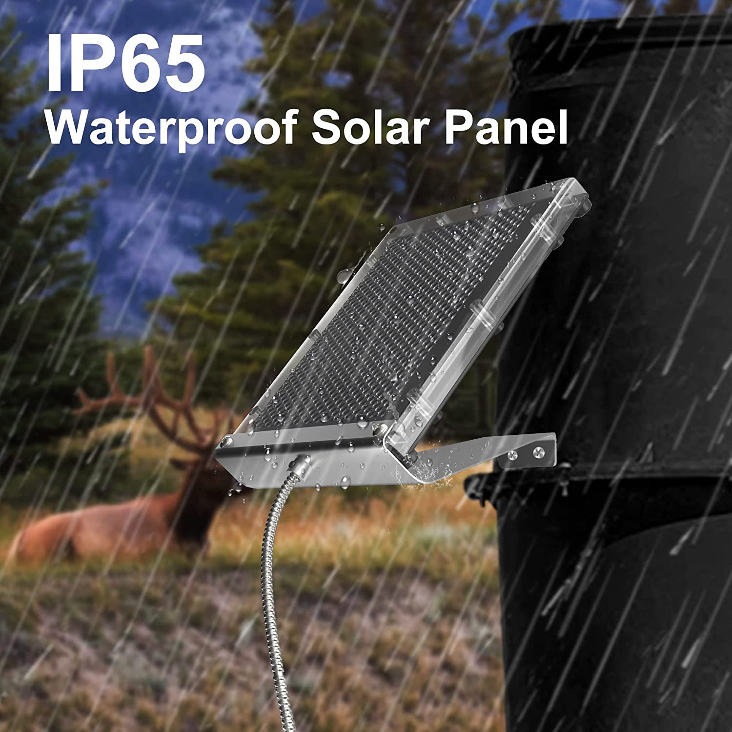 POWOXI Solar Panel for Deer Feeder 6V 1.5W Waterproof Solar Battery Charger w…