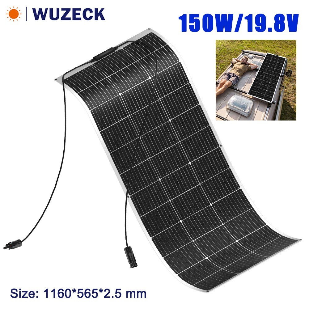 150 Watt Flexible Solar Panel 12V Monocrystalline Solar PV Charging For RV Boats