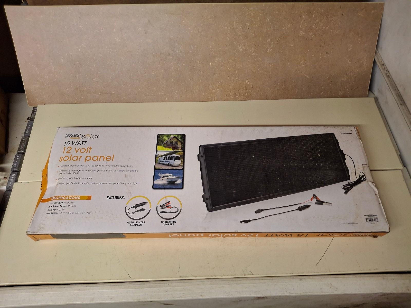 NOS Thunderbolt Magnum 15 Watt, 12 Volt, Solar Panel