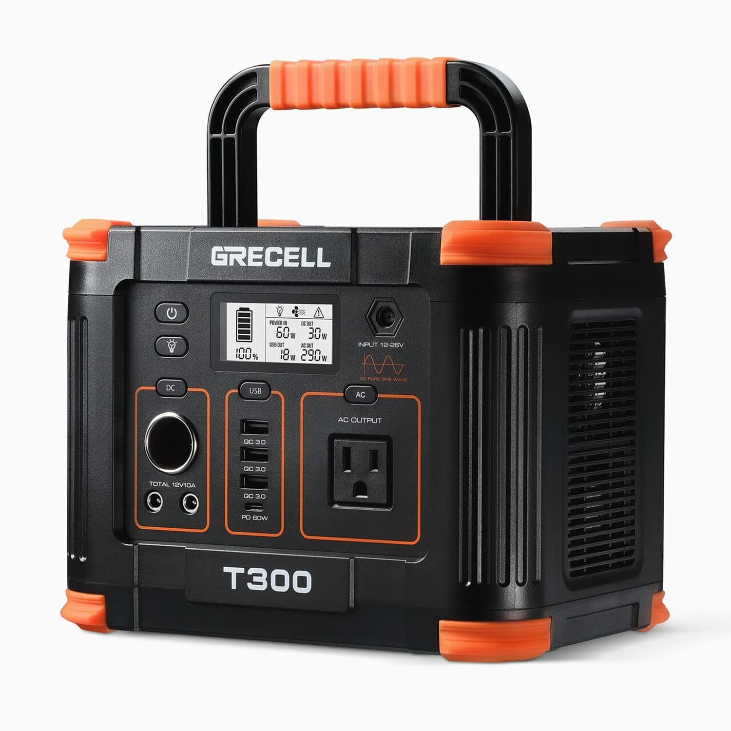 Portable Power Station 300W (Peak 600W), GRECELL 288Wh Solar Generator with 6…