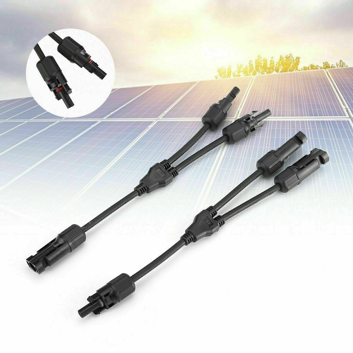 Solar Y Branch Connectors Solar Panel Parallel Connectors 1 to 3Solar Adapter US