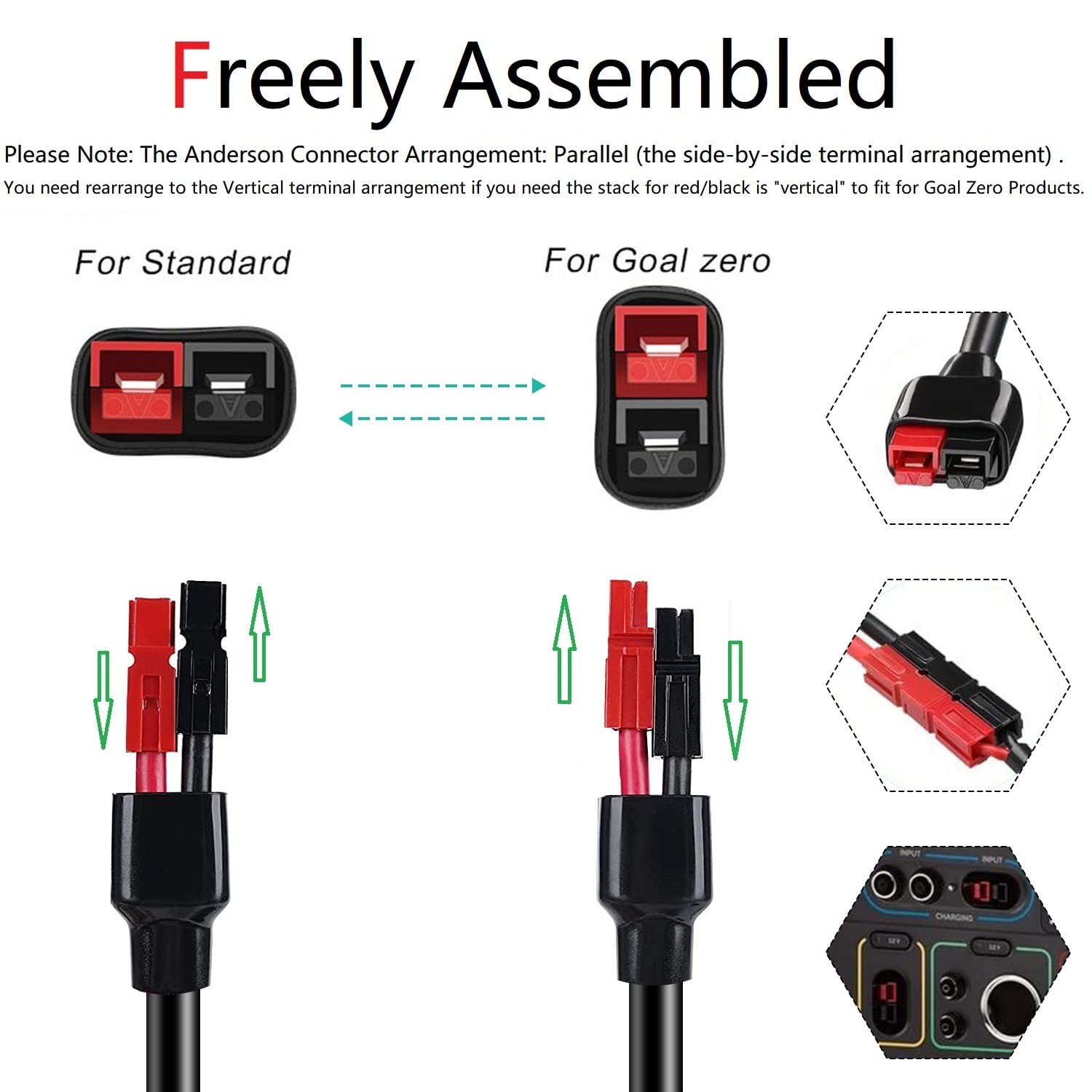 Anderson Power Pole to 12V/24V Cigarette Lighter Socket Car Charging Cable Co…