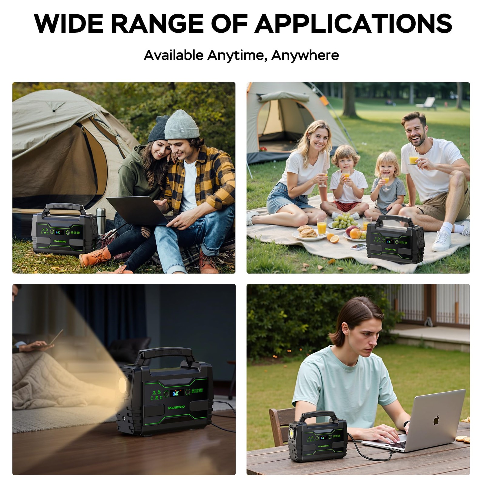 Portable Power Station 155Wh Camping Solar Generator 100W with AC DC and USB …