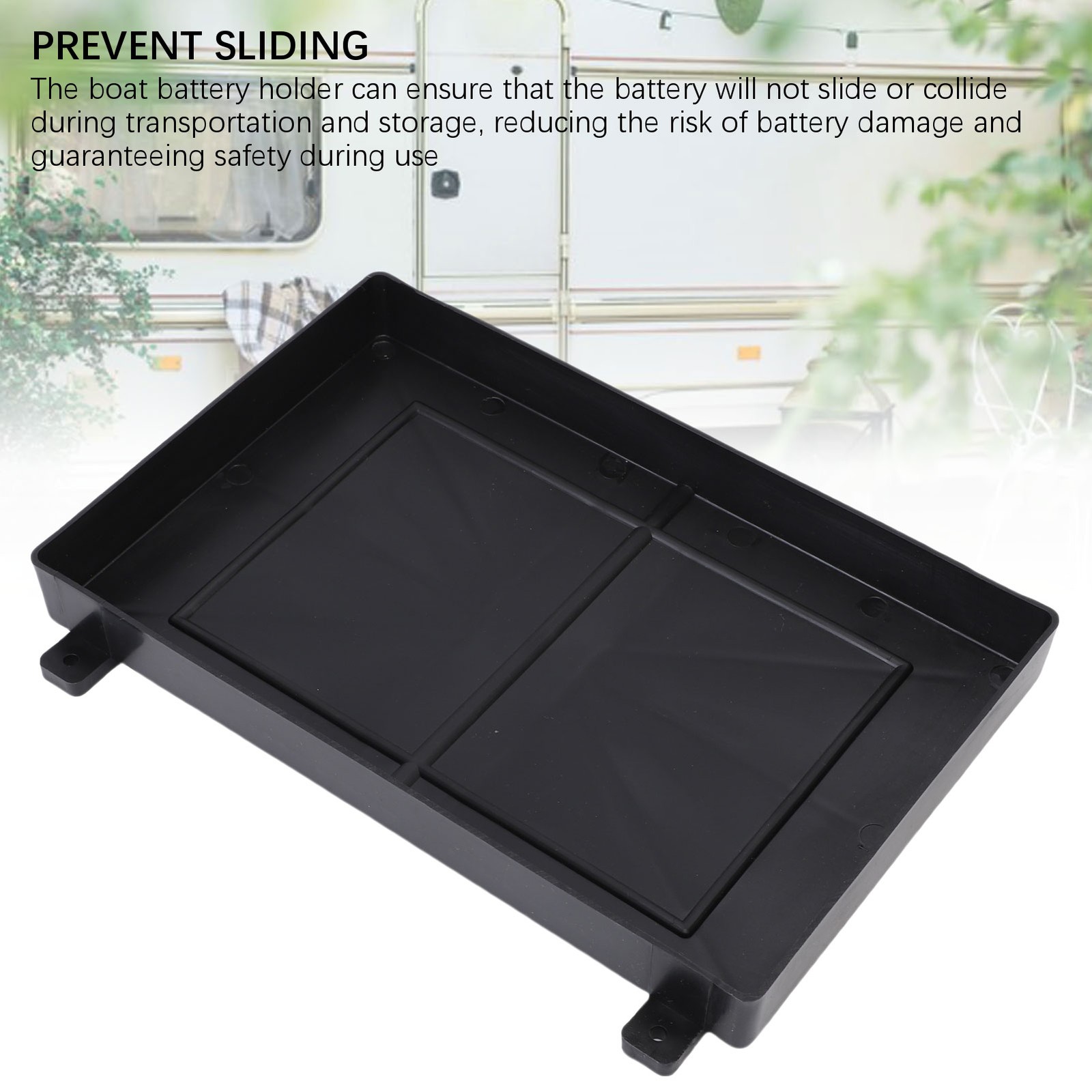 Marine Battery Tray 12V Portable Non Slide Boat Battery Holder With Hold Do LYND