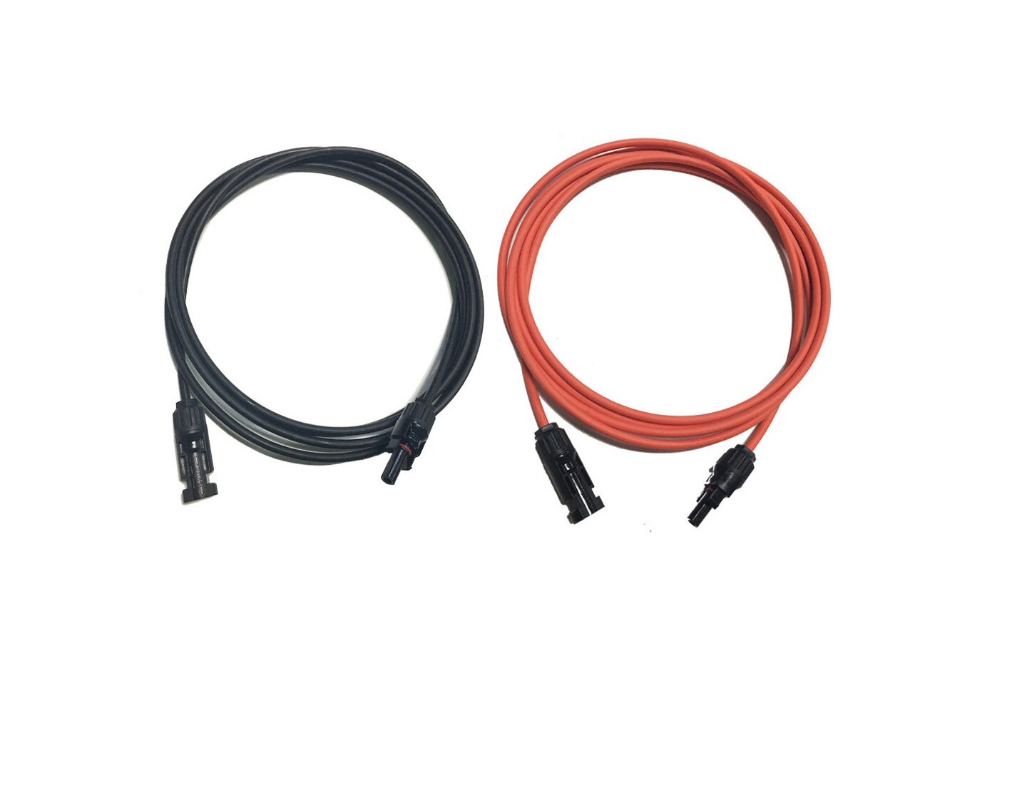 Pair Black+Red, 10 or 12 AWG, PC Solar Panel wire PV Connector, made in USA
