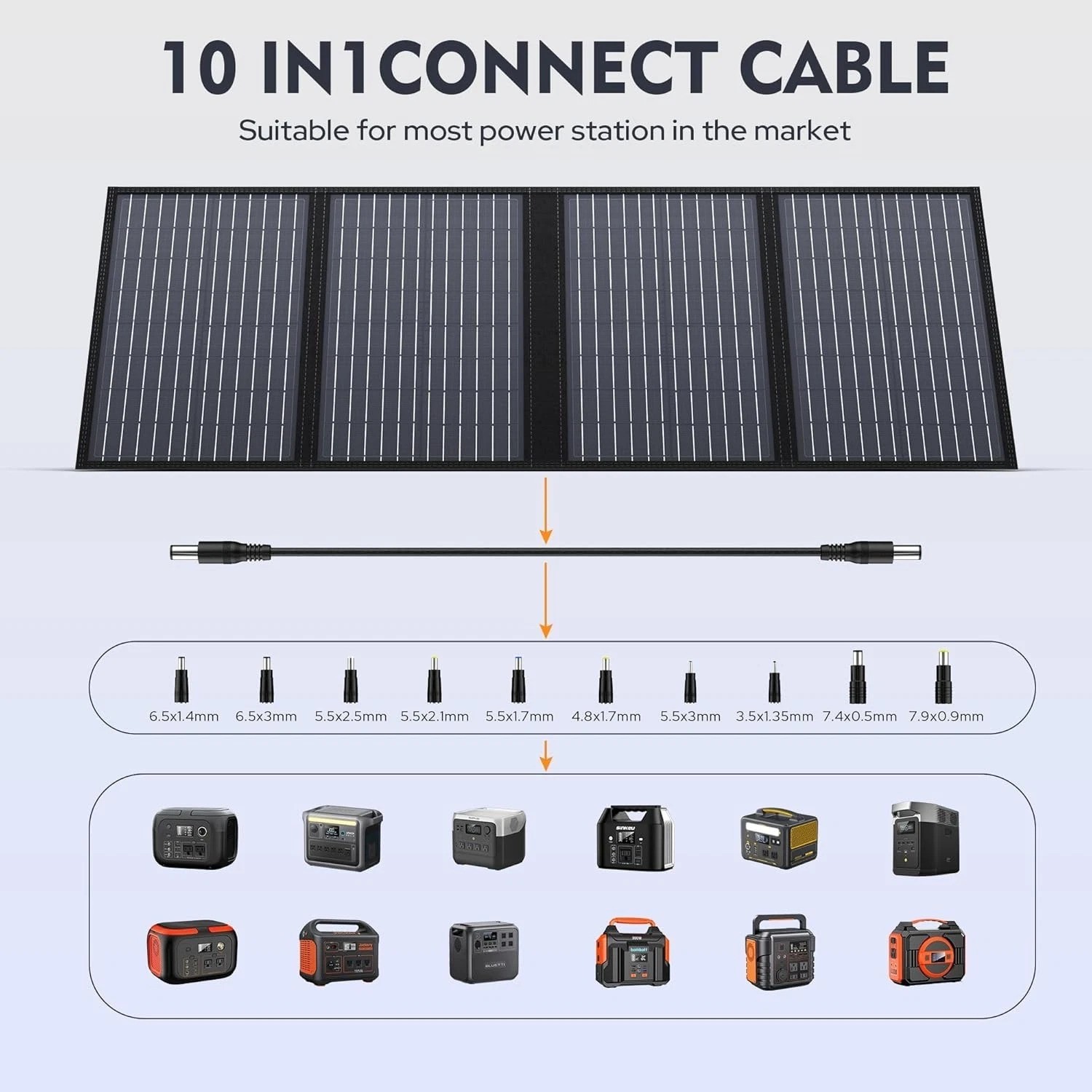 Portable 60W Solar Charger with 18V DC for Solar Generators & Travel Adventurers