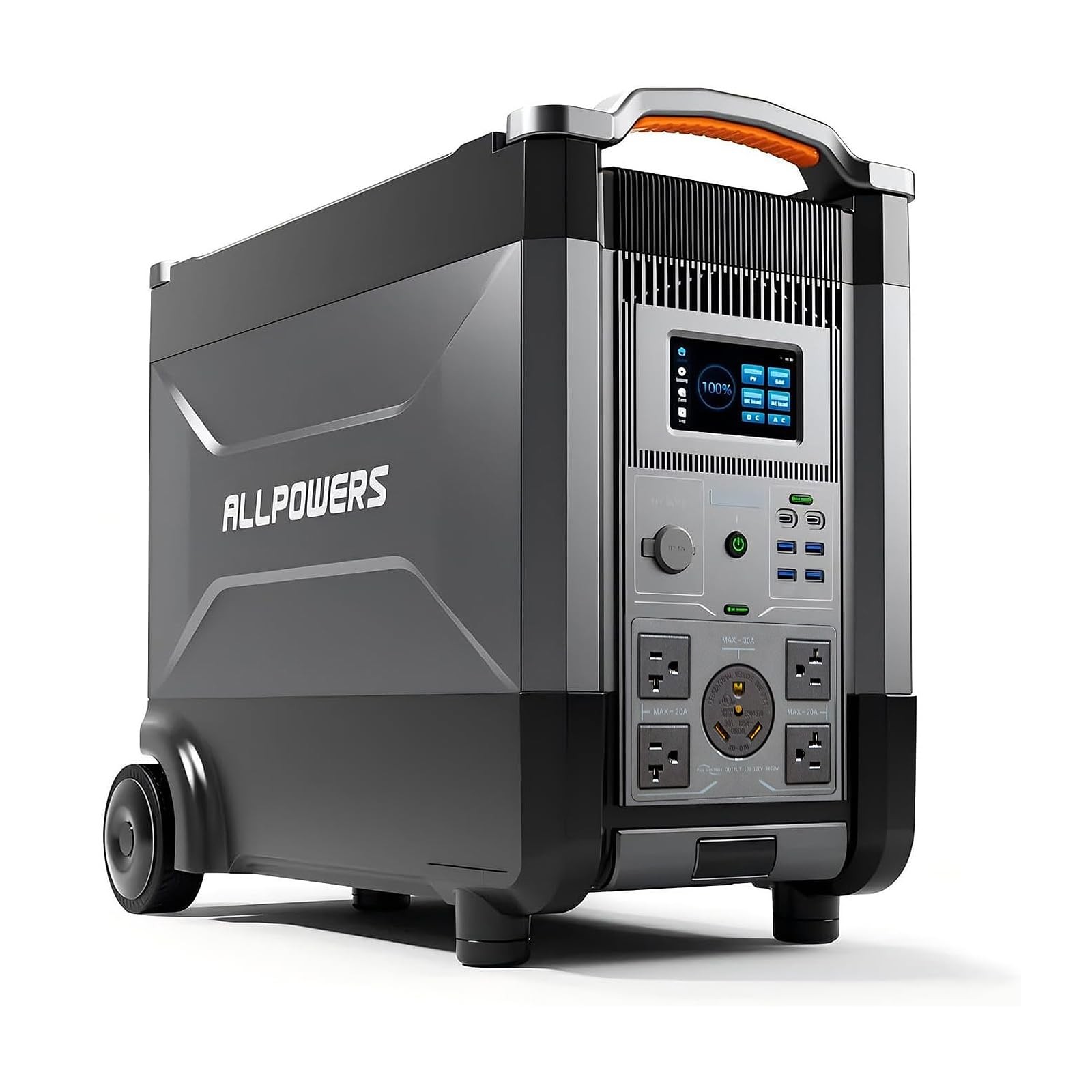 ALLPOWERS 4000W Portable Power Station Solar Generator AC + DC 200W Solar Panel