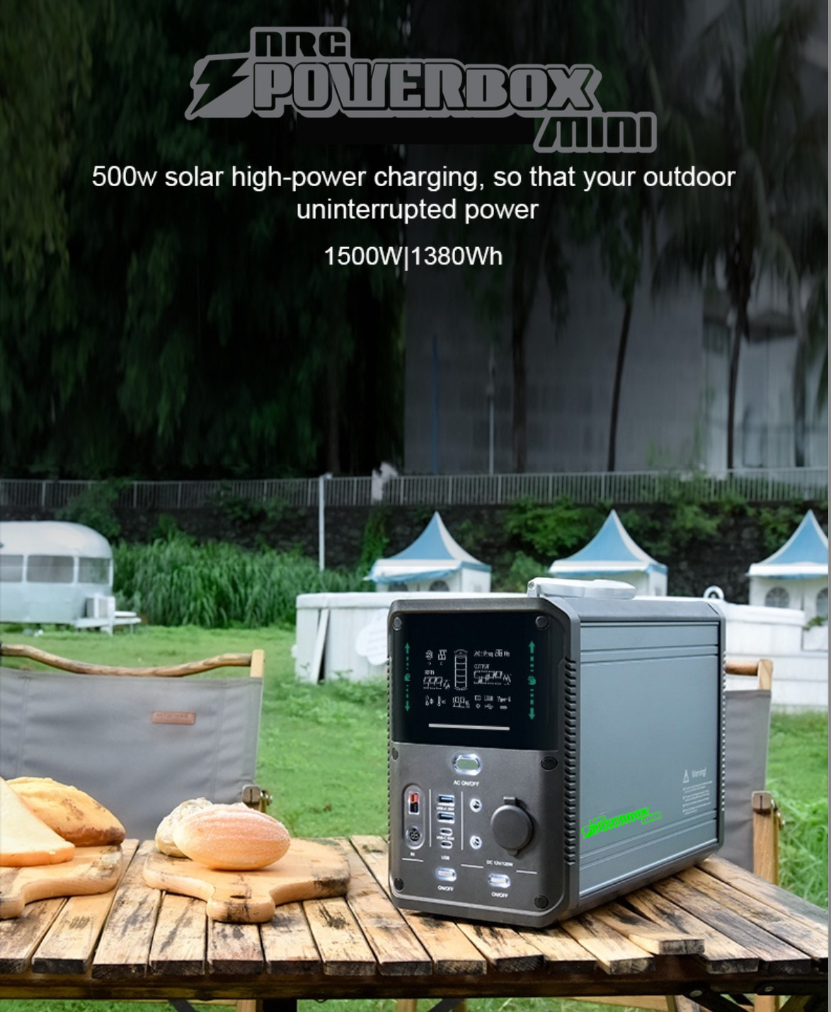 PREMIUM 1500W Rugged Solar Generator with panels included **in stock