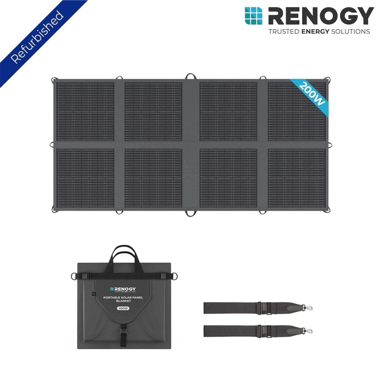 Renogy 200W N-Type Portable Solar Panel Blanket Off-Grid Certified Refurbished