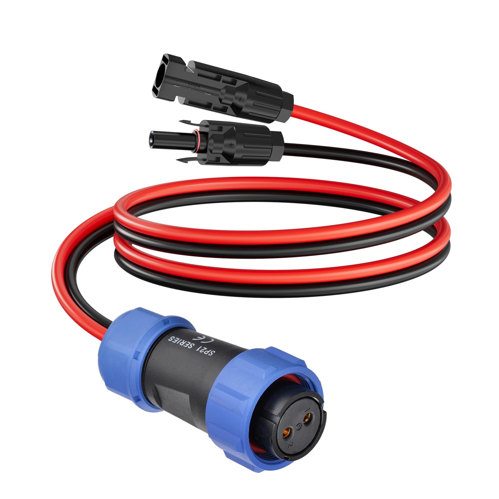 ELFCULB 12AWG 2FT Solar Aviation Cable for AC200MAX/P Power Station 12V/30A
