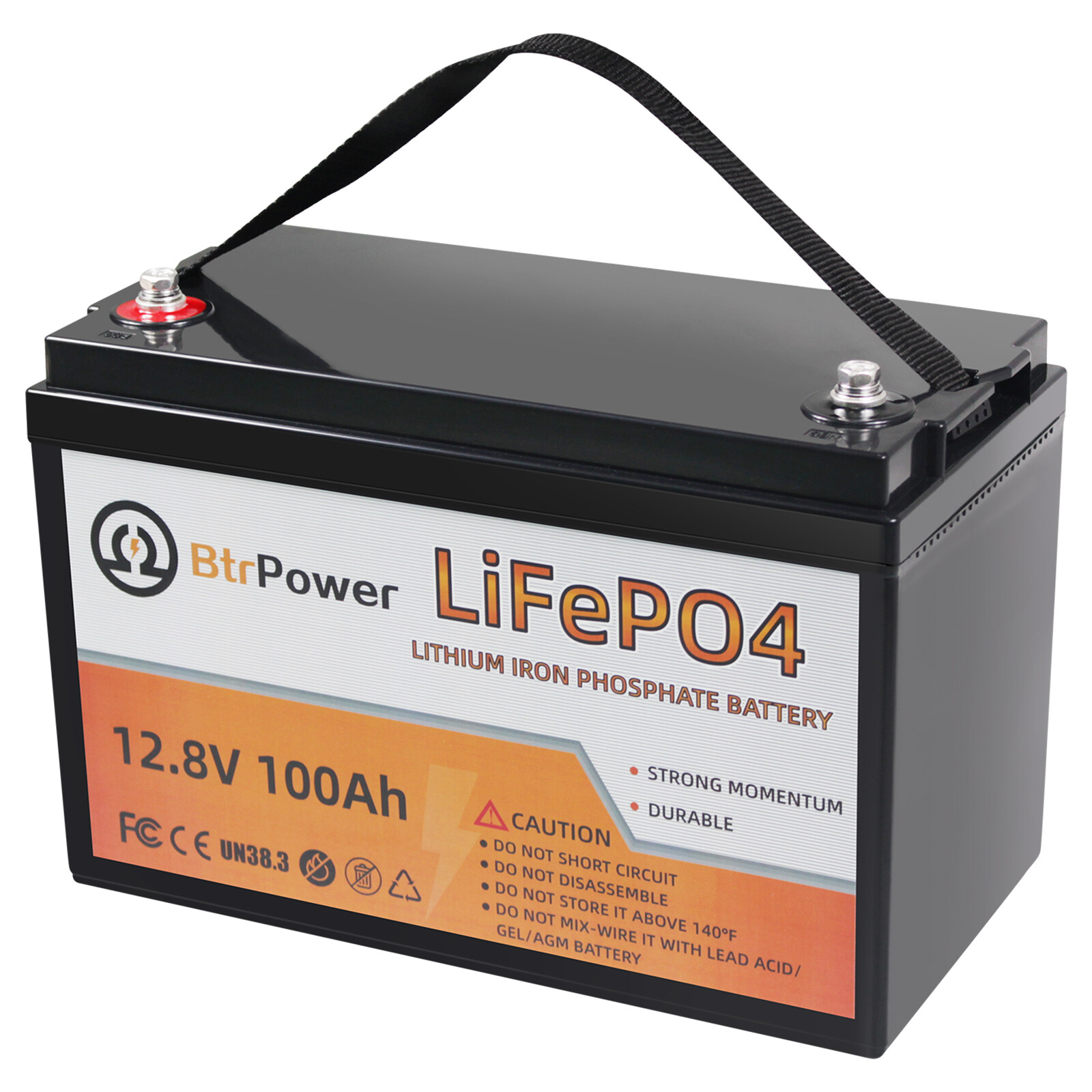Solar Batteries 12V 100Ah lithium LiFePO4 battery for Deep Cycle System 100A BMS
