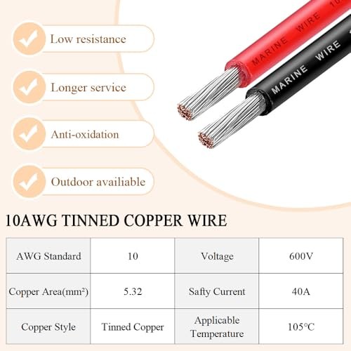 XT60i to Alligator Clips Terminal Cable, More Than 8A, 10AWG Extension 2FT