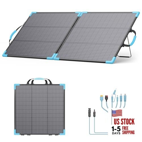 110W Bifacial Portable Solar Panel Suitcase, 23.5% High Efficiency EP-SP-110W