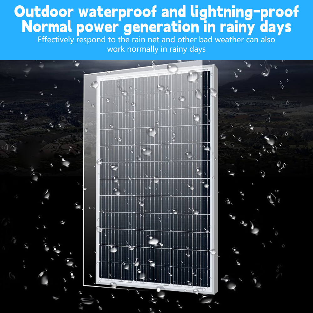 100W Rigid Monocrystalline Solar Panel Kit for Home Caravan RV Boat 12V Charger