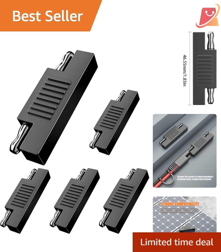 Versatile SAE Polarity Reverse Adapter Connectors for 12V/24V Systems – 5 Pack