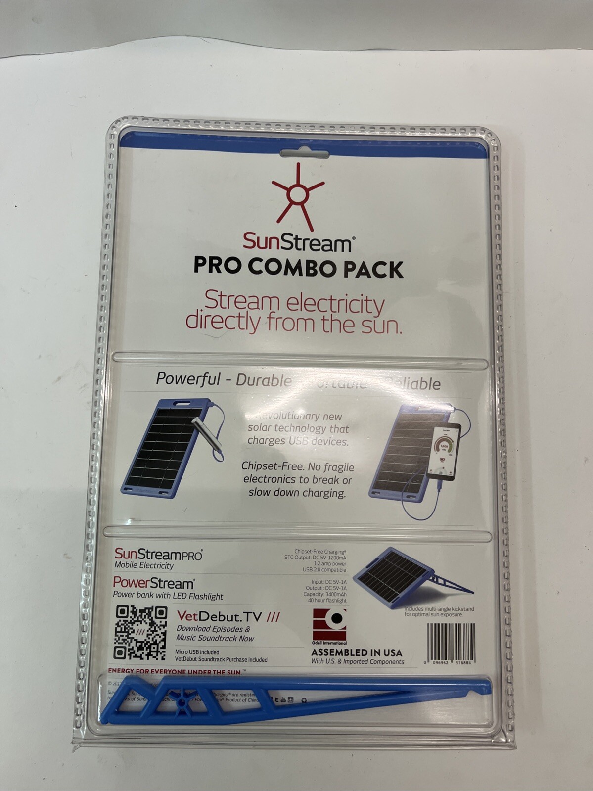 Brand New Sun Stream Pro Combo Pack 1 Amp Solar Panel