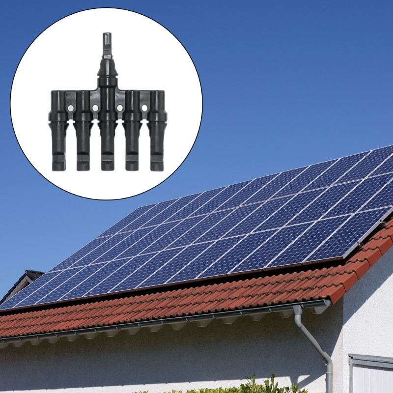 Solar Panel T Connectors for Panel Branching IP67 Weatherproof Flame Retardant
