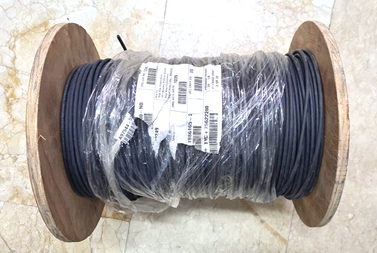 Solar Cable 12 AWG 600V BLK 500 Photovoltaic Solar Panel Cable 1986165-2