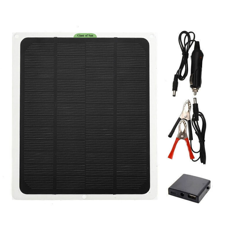 20W(Watts) 12V(Volts) Monocrystalline Solar Panel Battery Maintainer for Boat RV