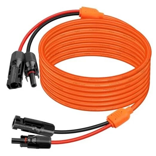 Solar Extension Cable 30FT, 14AWG Tinned Copper with Solar Panel 30FT